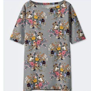 Uniqlo | Epice Design Gray Floral Shirt